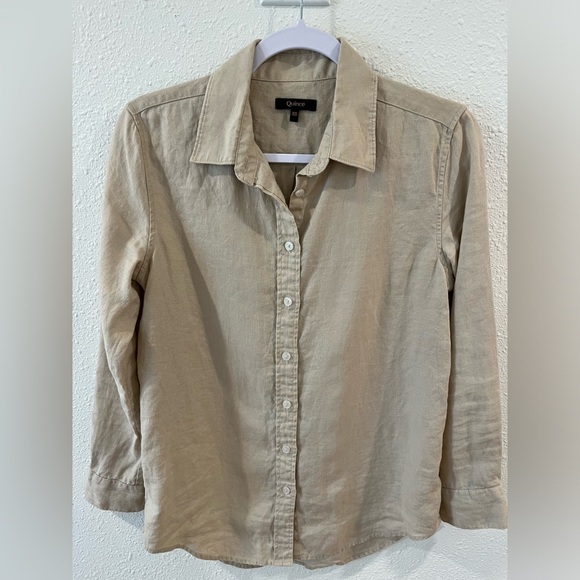 Quince European Linen Button Shirt XS - Picture 6 of 14